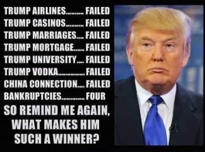 Donald Trump list of failures.